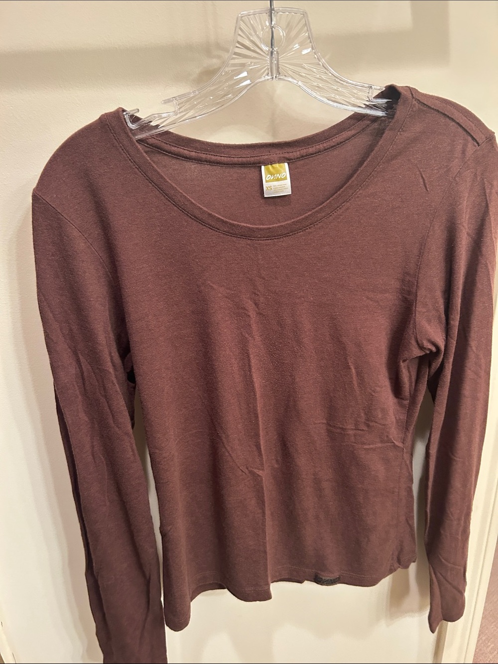 Onno Women's Long Sleeve Crewneck Top - Brown